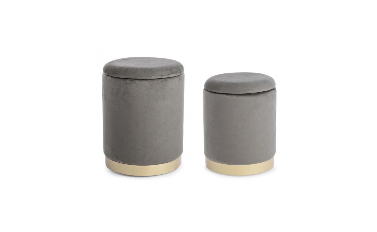 SET2 POUF CONT POLINA GRIS