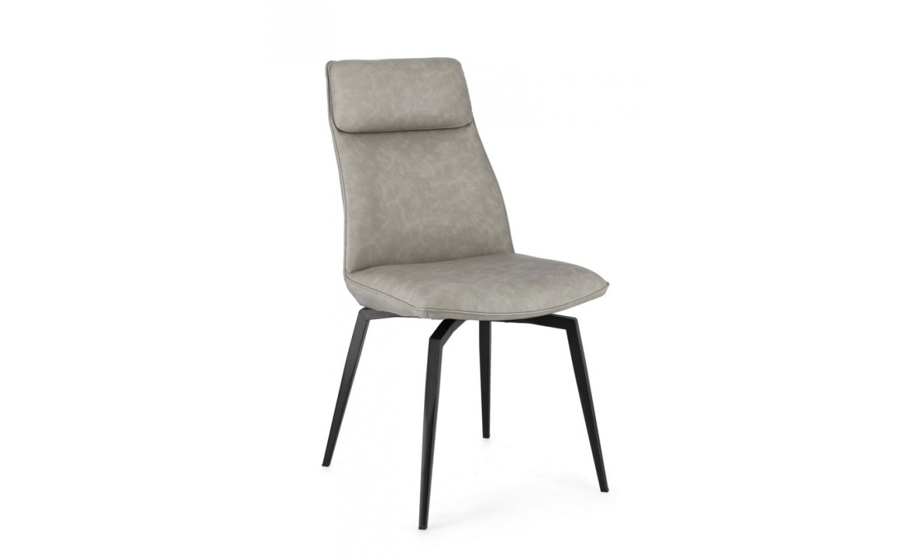 SILLA LAWRENCE PU GRIS PALOMA