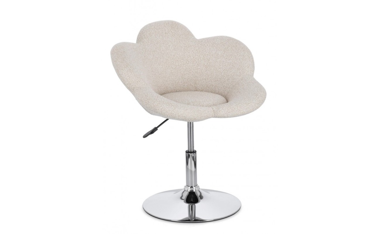 SILLÓN FLEUR CROMO-BEIGE