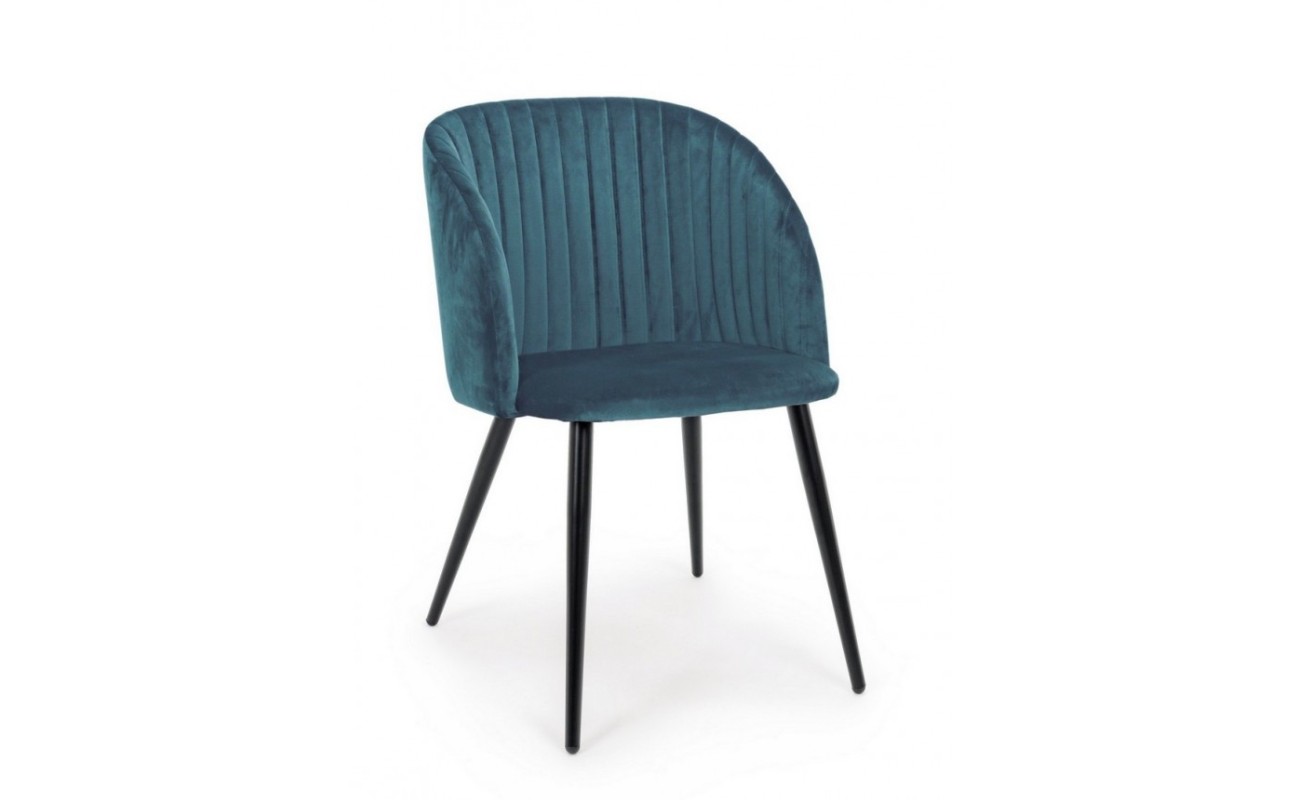 SILLA QUEEN VELVET AZUL OSC