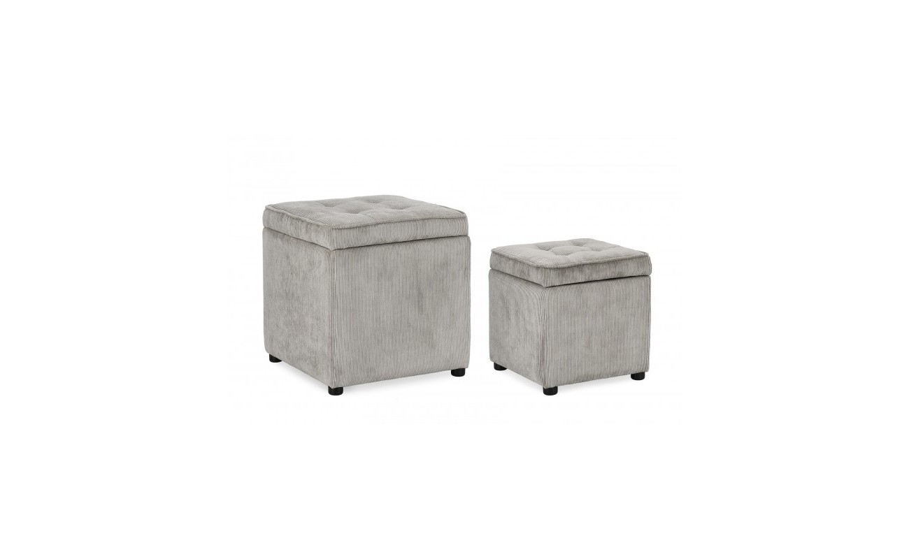 SET2 POUF CON. DYLAN GRIS