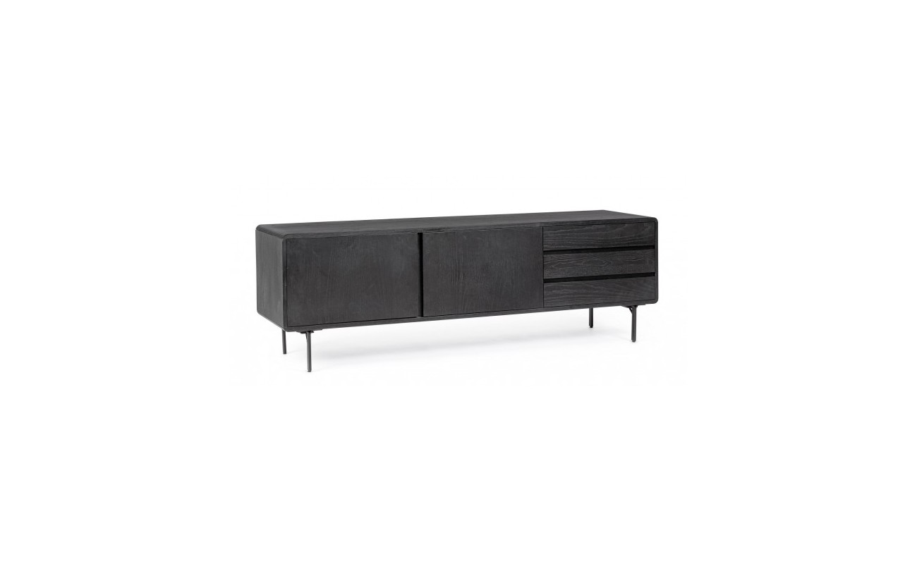 MUEBLE TV 2P-3CAJ WIDALD NEGRO