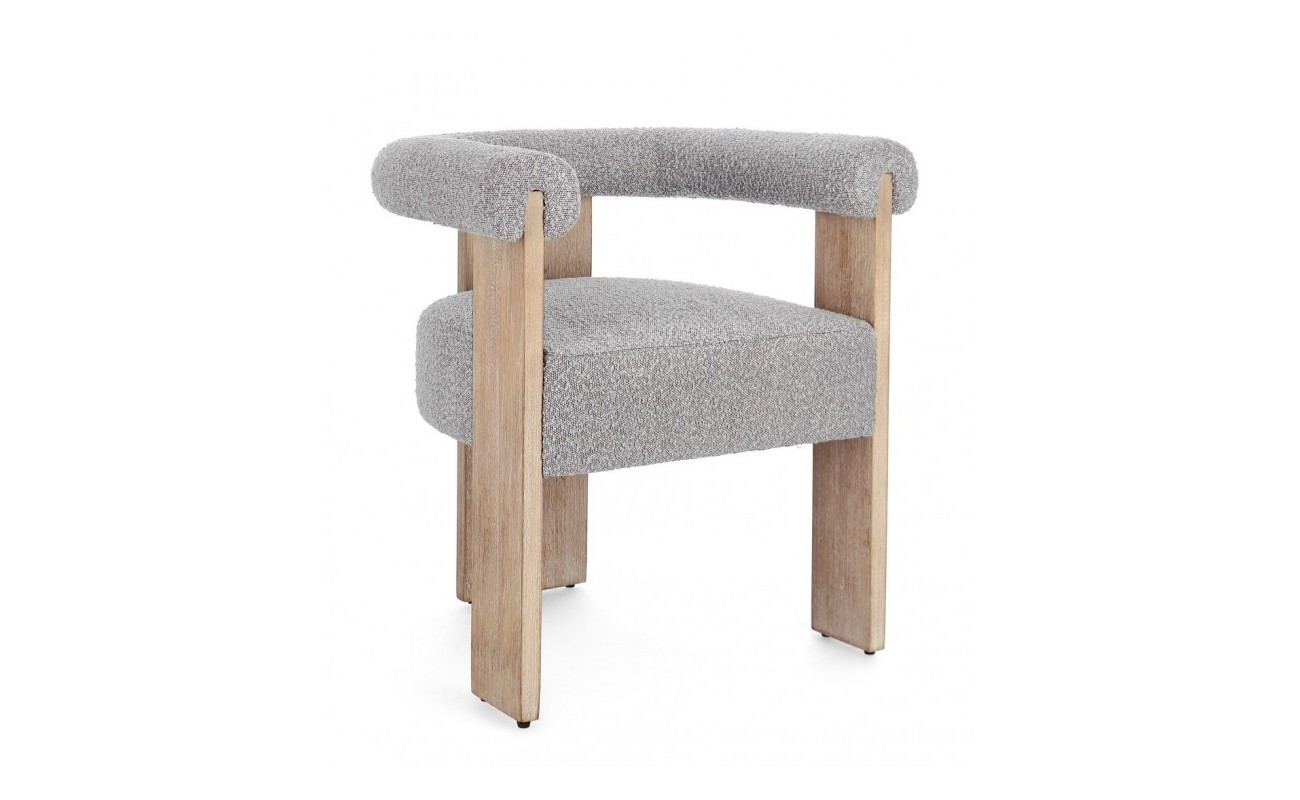 SILLA C-BR AGAPE NATURAL/GRIS