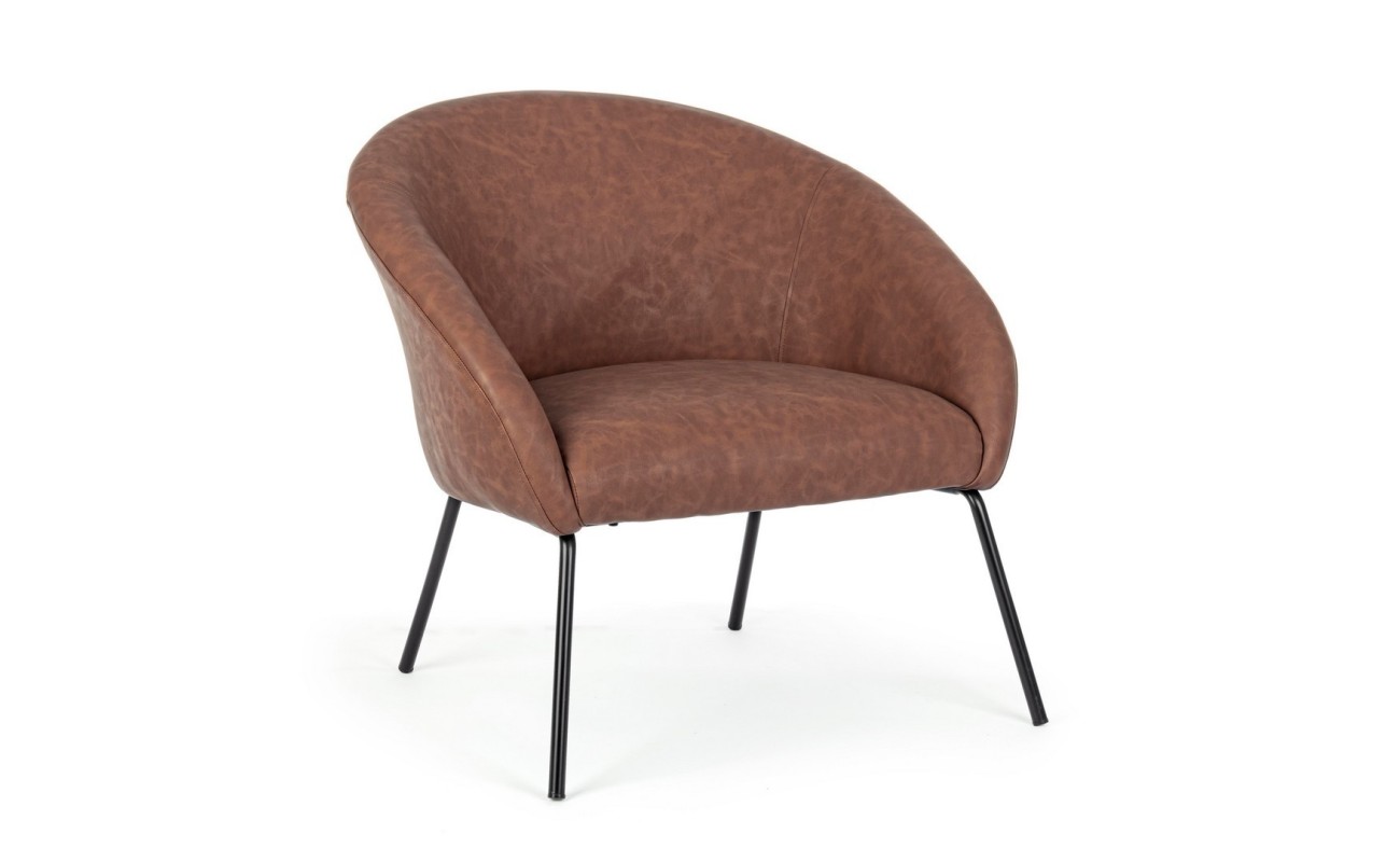 SILLÓN AIKO PU COGNAC