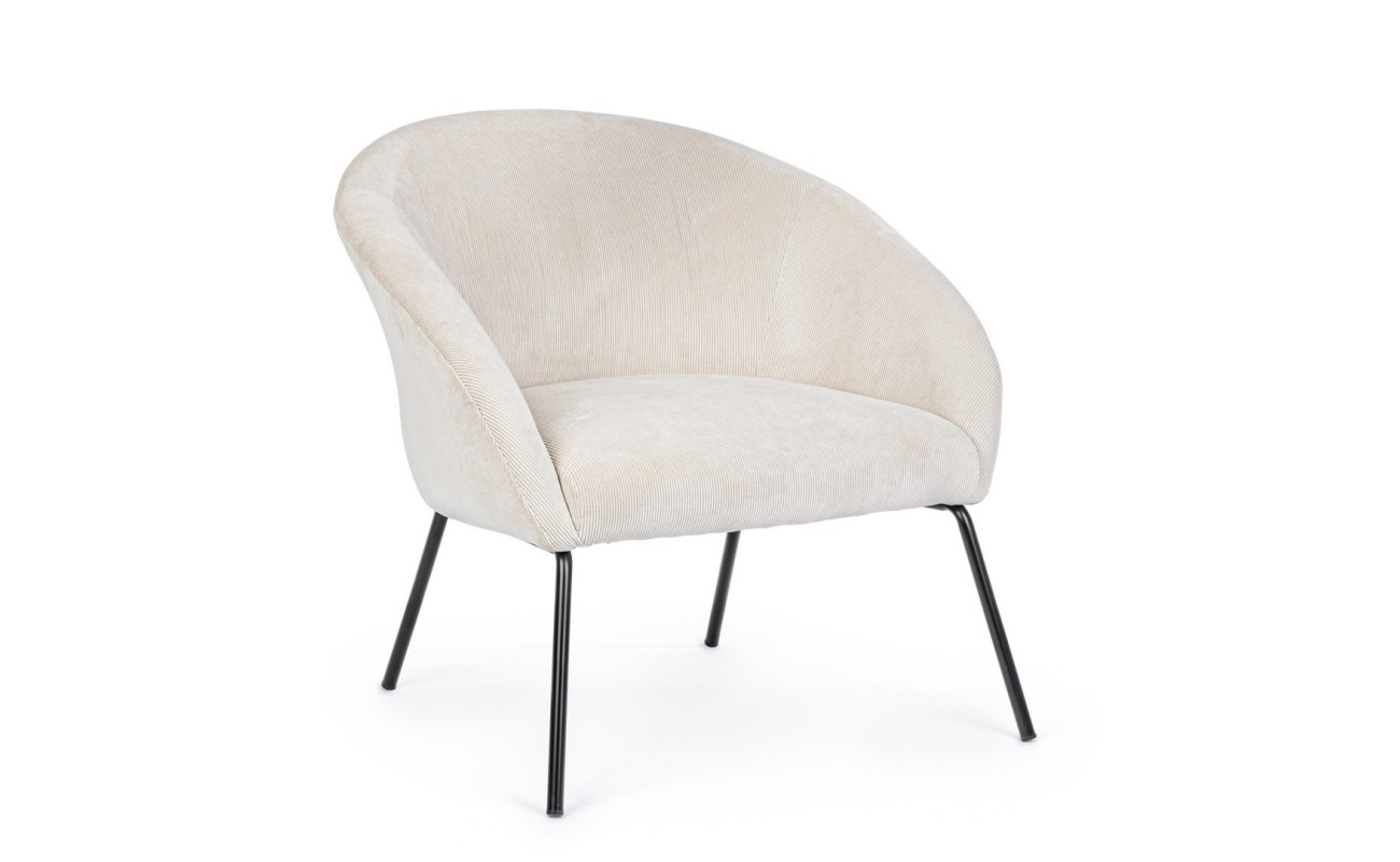 SILLÓN AIKO VELVET BLANCO