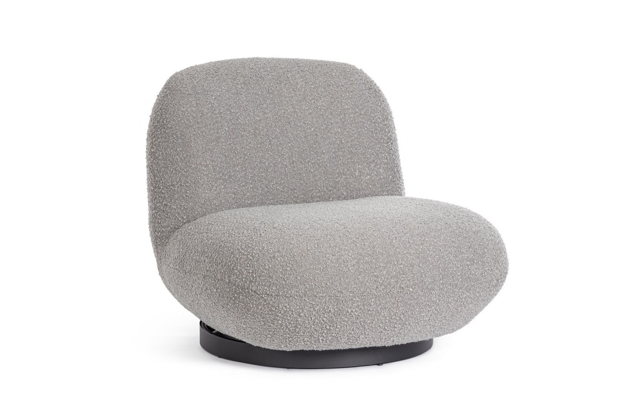 SILLÓN MARGOT GIRAT GRIS BUCLÉ