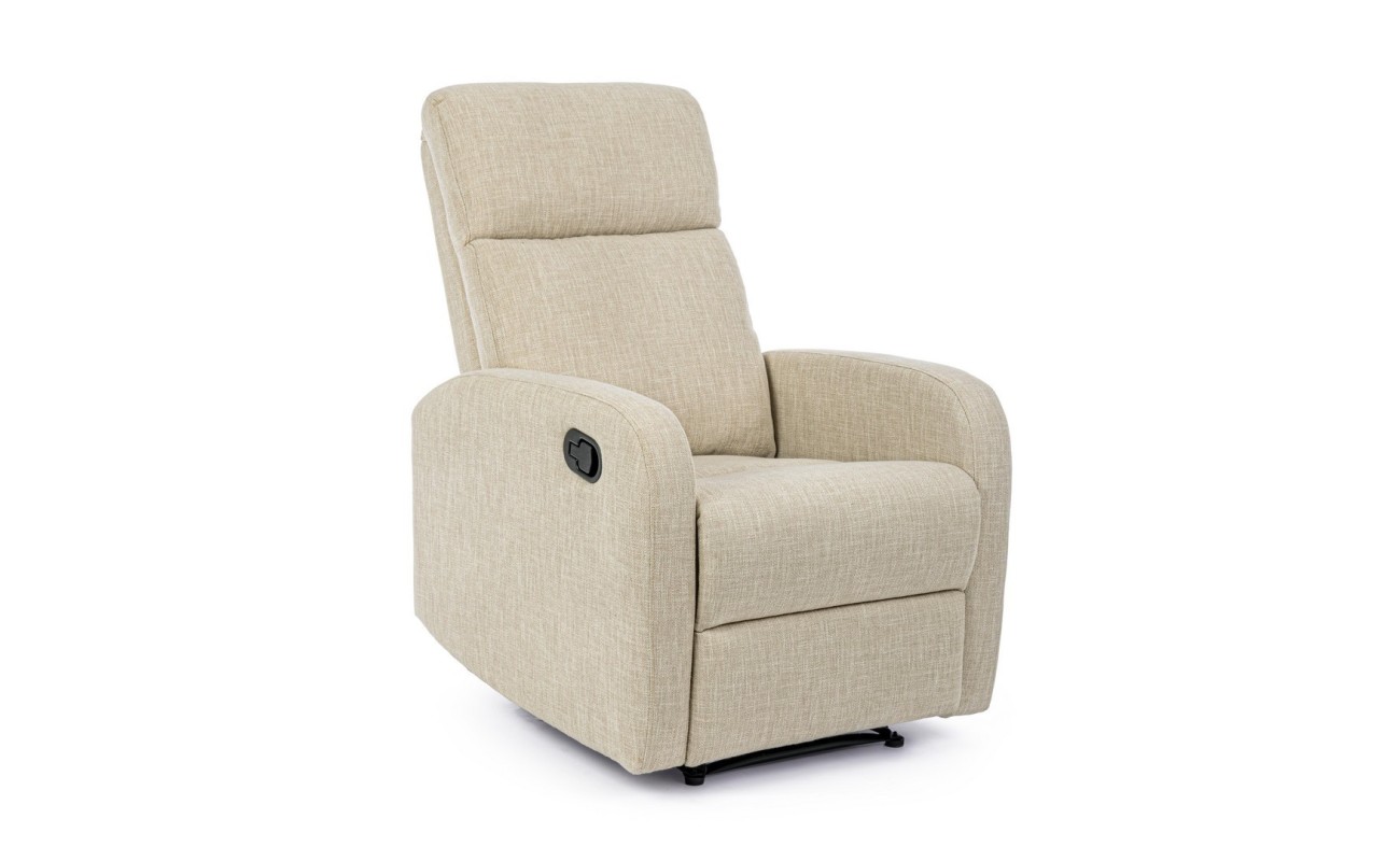 SILLÓN RECL MANUAL IRIS TEXT BEIGE