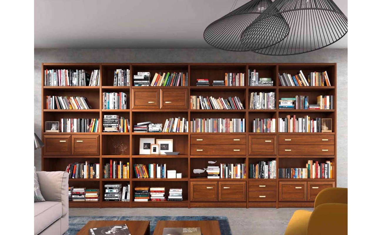 LIBRERIA MODULAR NEO CLASICO FABRICACION A MEDIDA