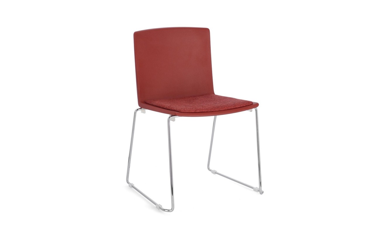 SILLA GIULIA CROMO/ROSSO