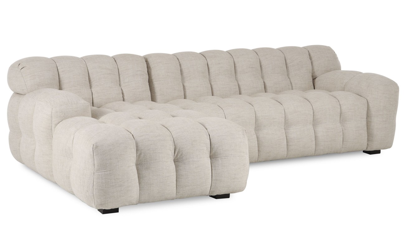 SOFA POLIESTER 272X168X76 CHAISELOUNGE BEIGE