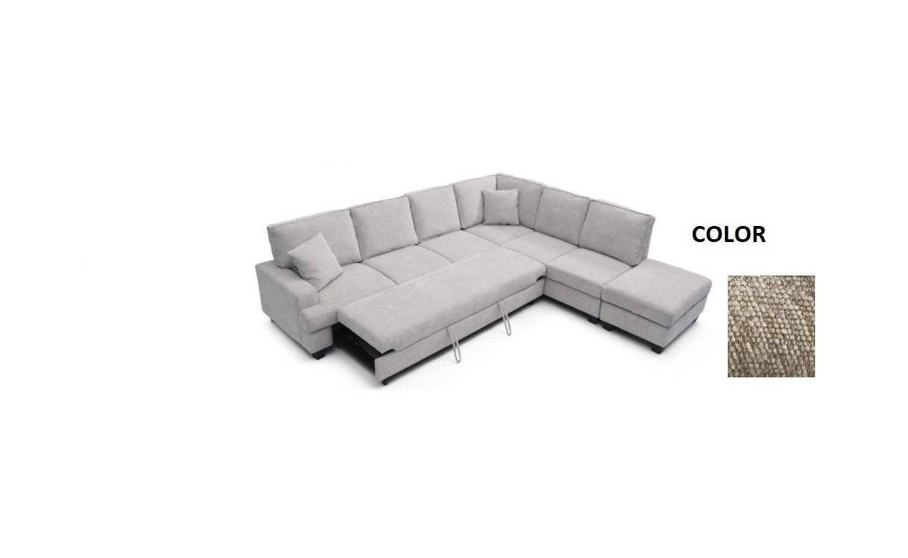 SOFA CAMA POLIESTER 285X260X90 BEIGE