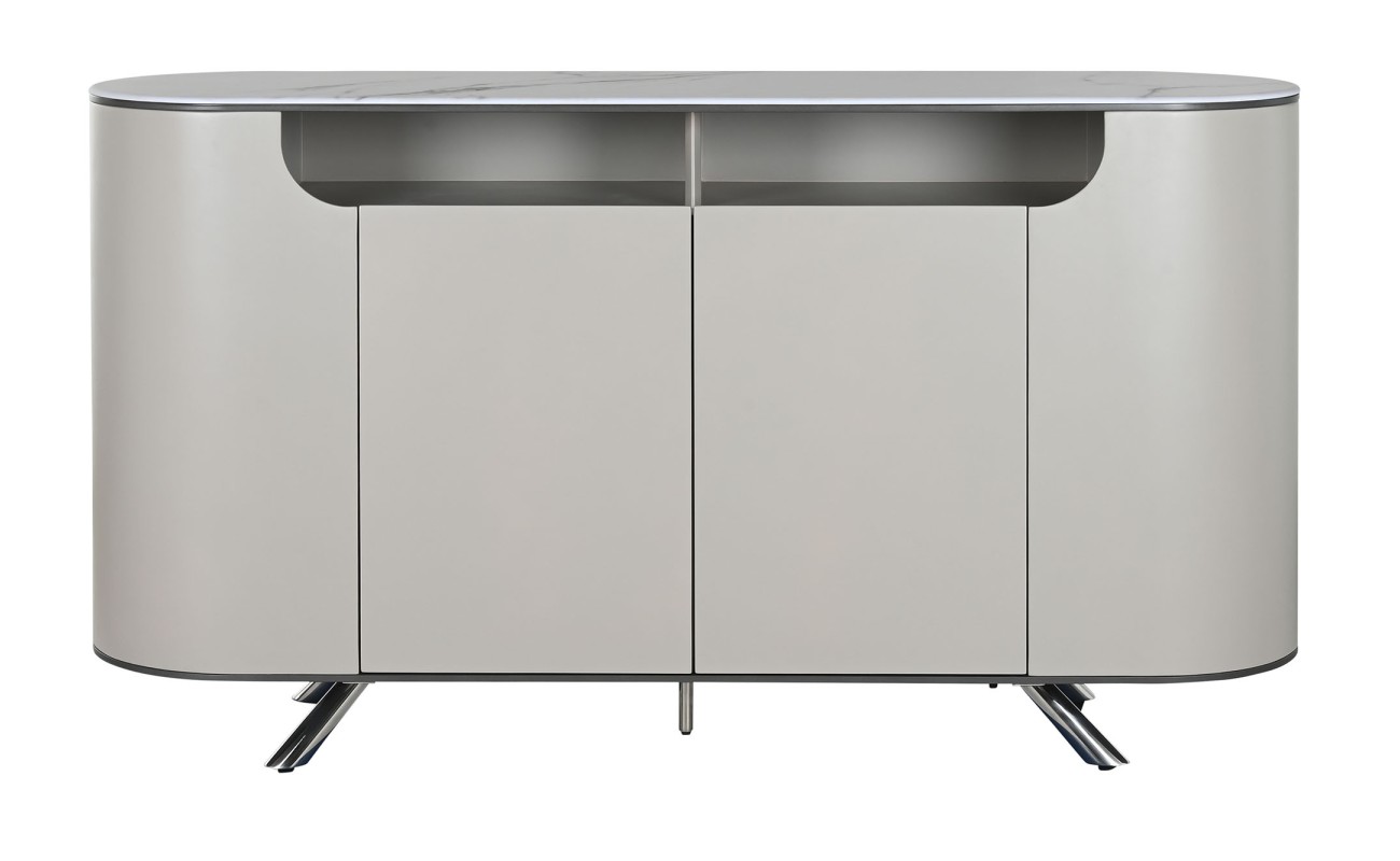 BUFFET MARMOL ACERO 150X40X86 BEIGE