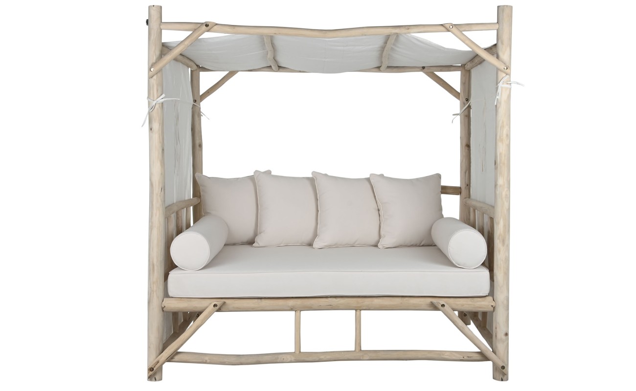 CAMA CHILL OUT TECA POLIESTER 180X138X190 NATURAL