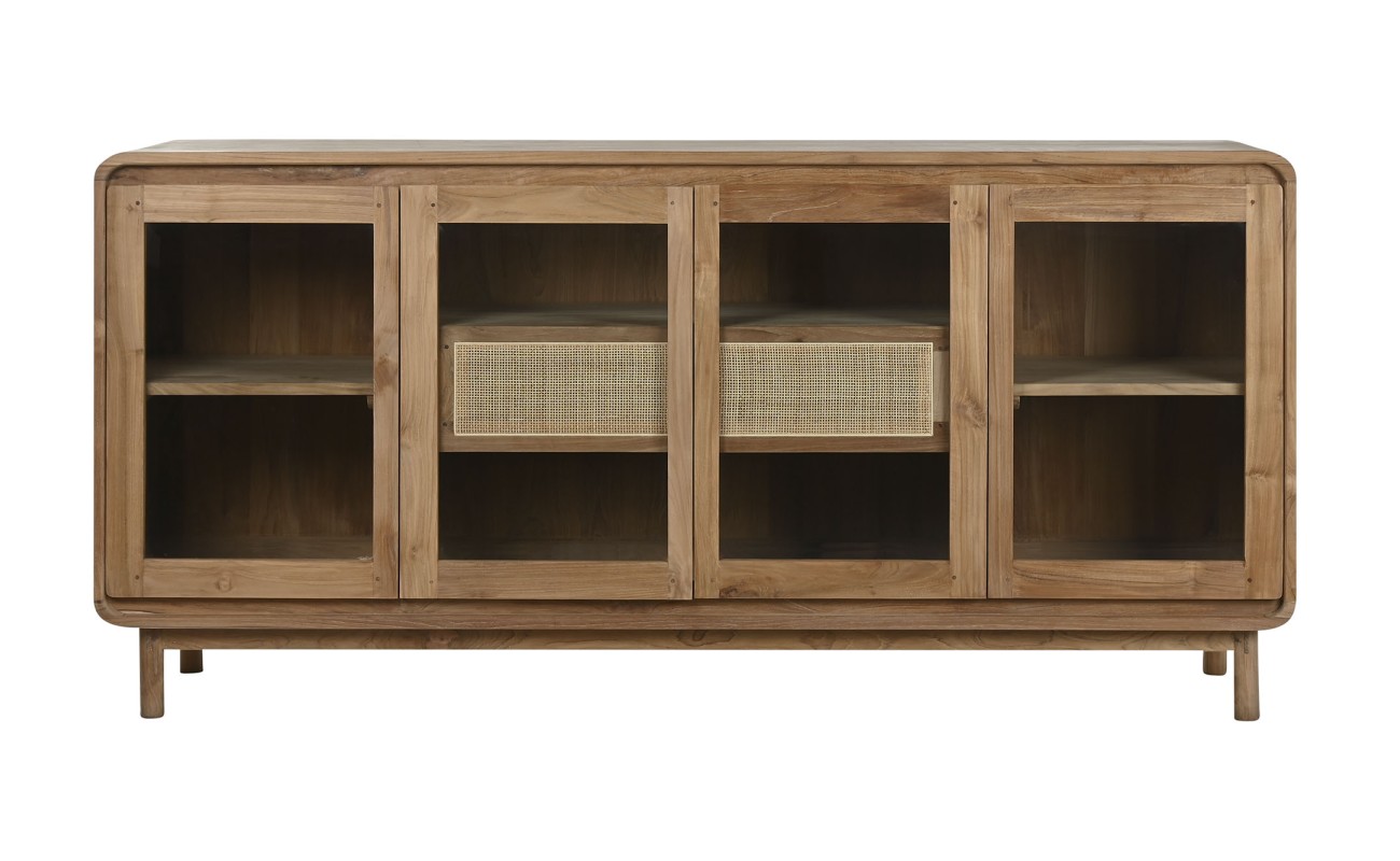 BUFFET TECA CRISTAL 180X50X90 NATURAL