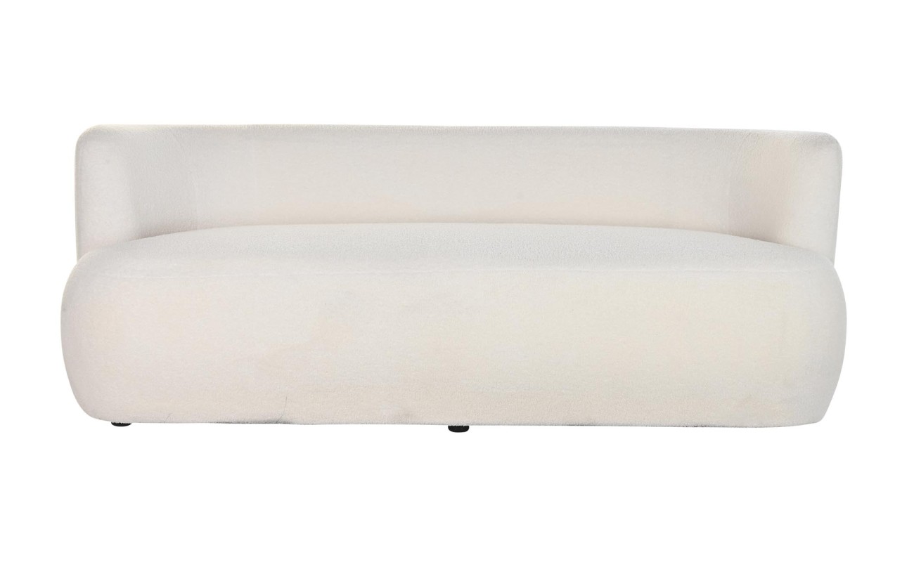 SOFA POLIESTER 193X80X73 BORREGUITO BLANCO