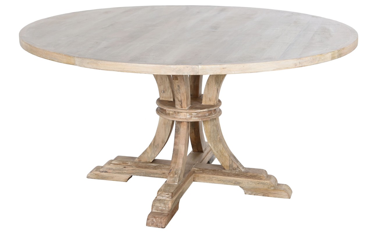 MESA REDONDA COMEDOR MADERA MACIZA 150X150X76