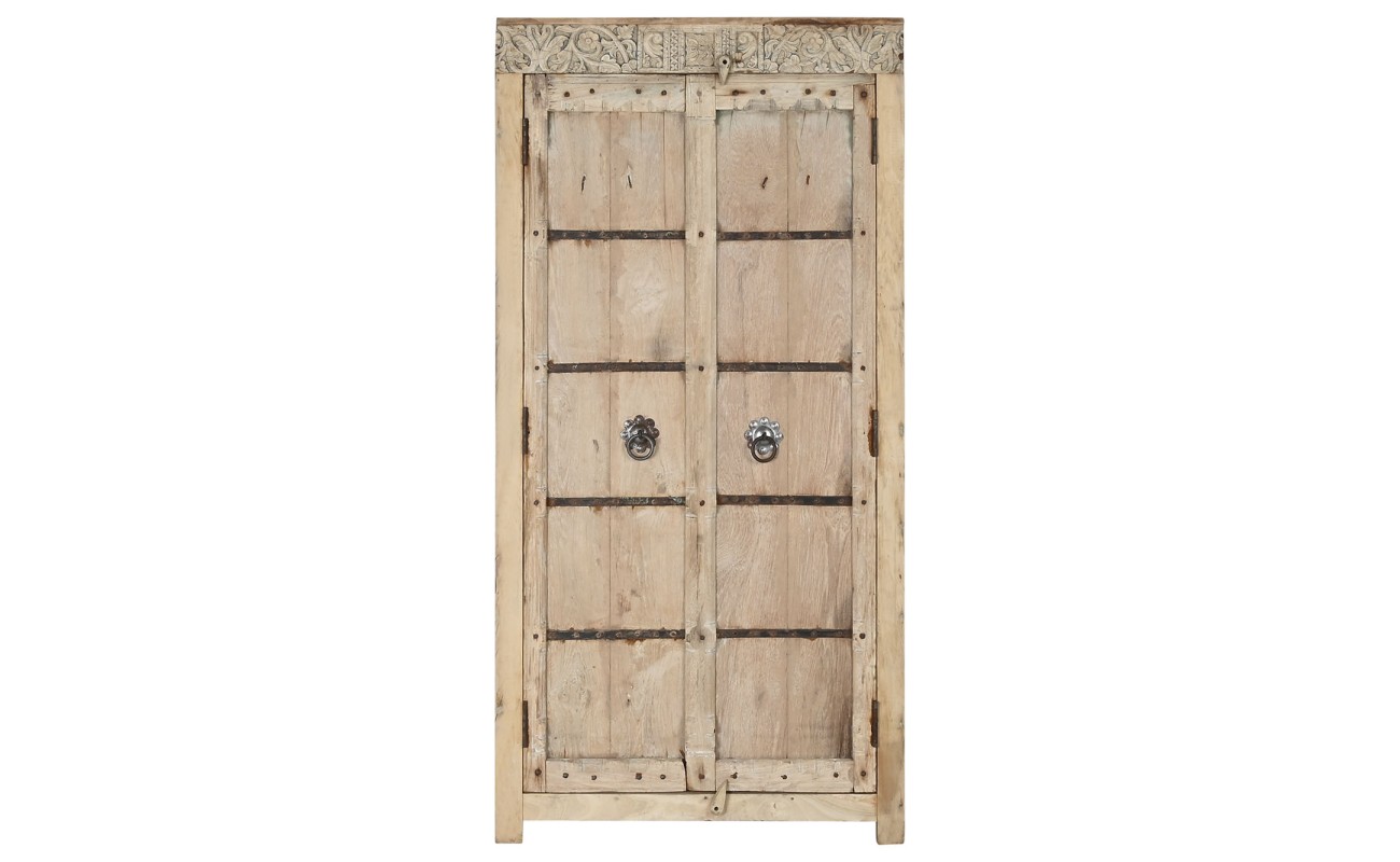 ARMARIO TECA 90X45X190 PUERTAS ANTIGUAS NATURAL