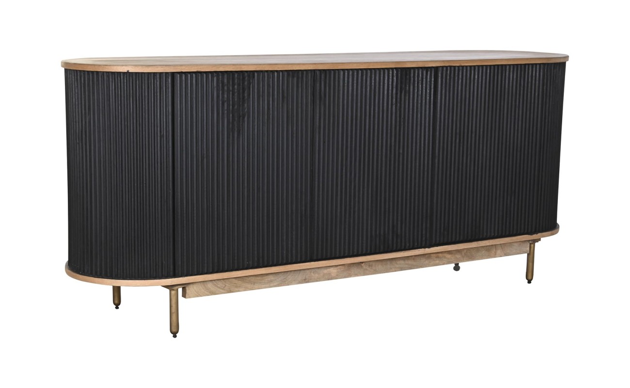 BUFFET MANGO ROBLE 177X45X75 NEGRO