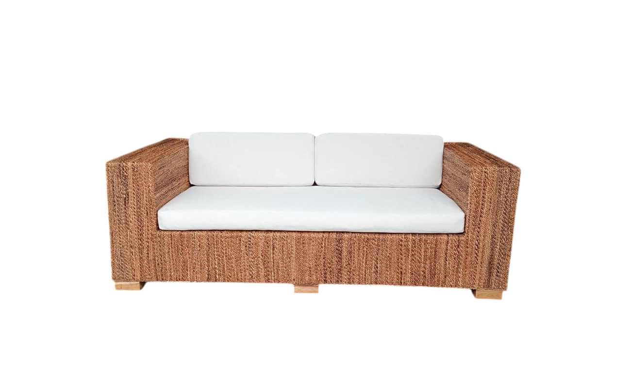 SOFA FIBRA 192X92X65 3 PLAZAS+ COJINES