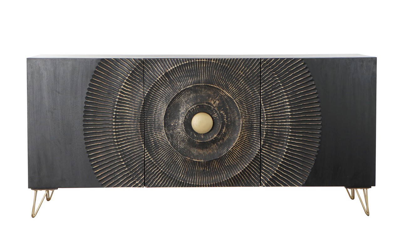 BUFFET MANGO METAL 160X45X75 63,80 MANDALA NEGRO