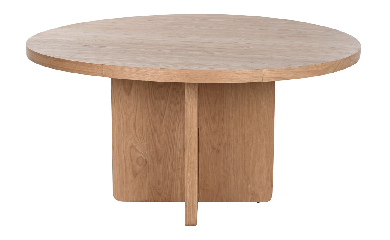 MESA REDONDA COMEDOR ROBLE MDF 152X152X76 VENEER