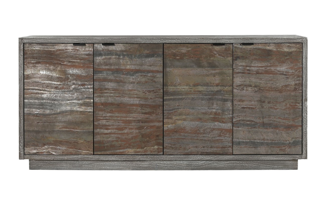 BUFFET MANGO PIEDRA 175X40X81 GRIS