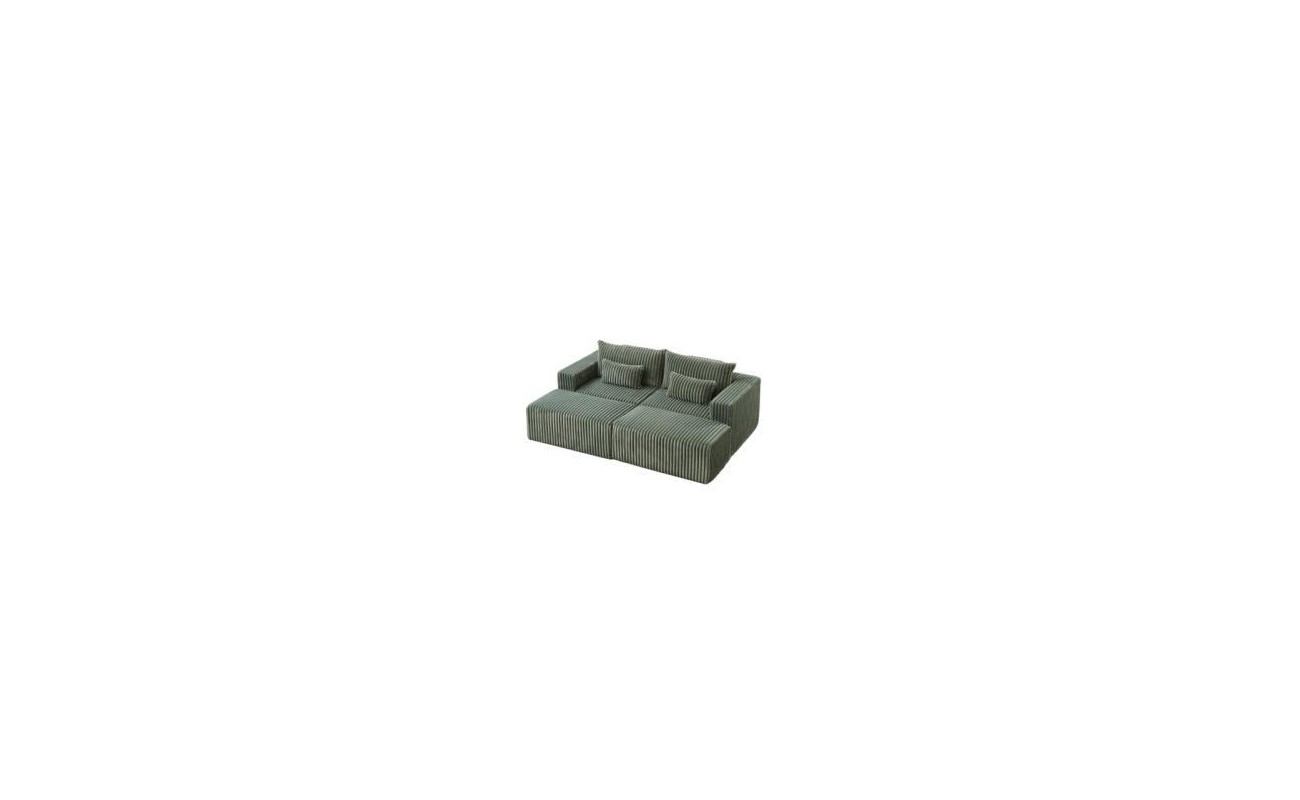 SOFA POLIESTER 220X158X91 PANA VERDE