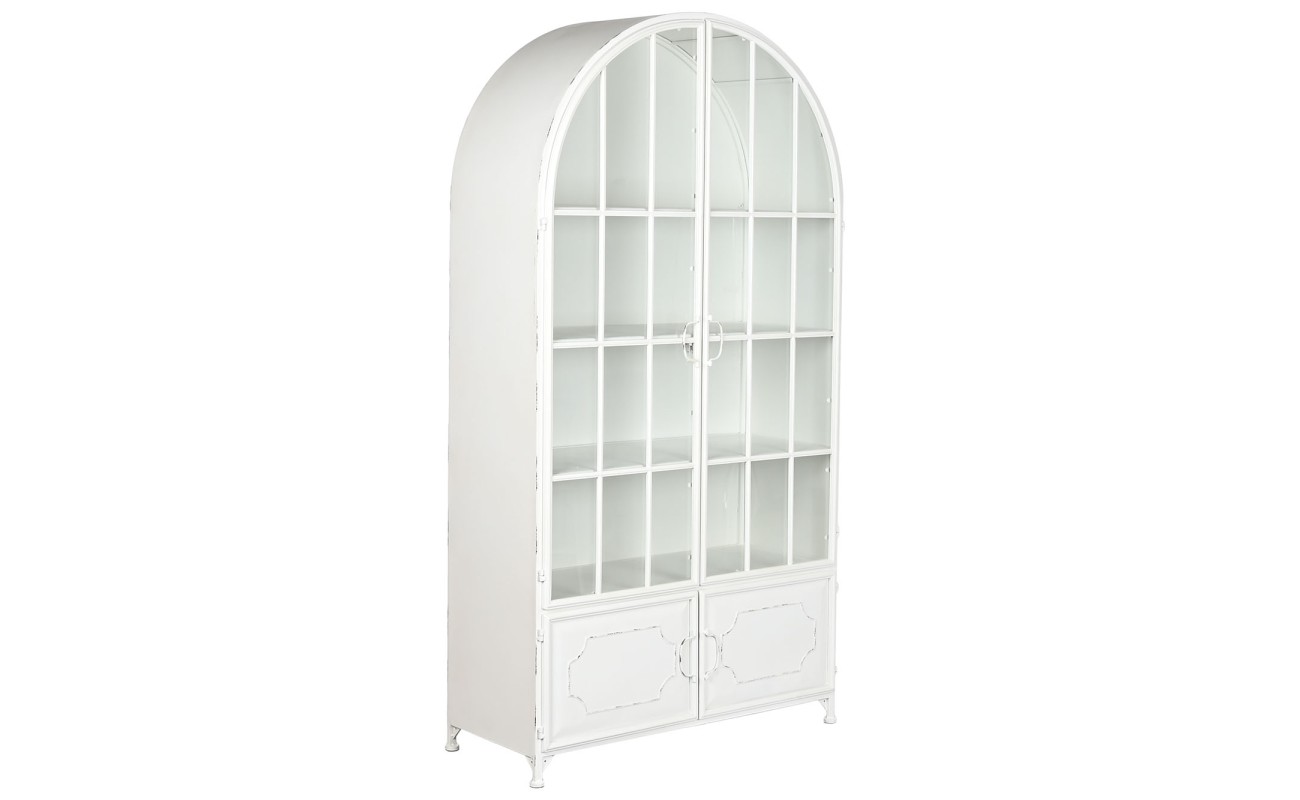 VITRINA METAL CRISTAL 91X36,5X172 44,50 BLANCO