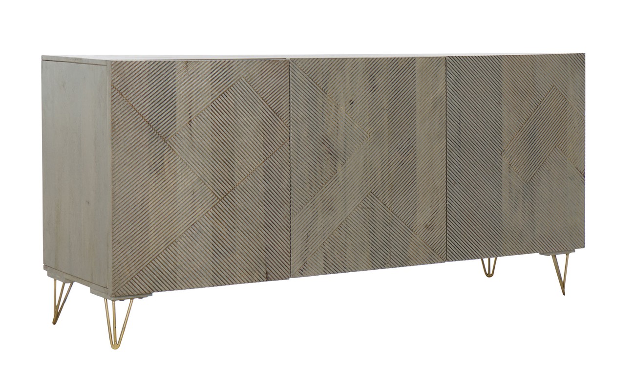 BUFFET MANGO METAL 160X45X75 GRIS