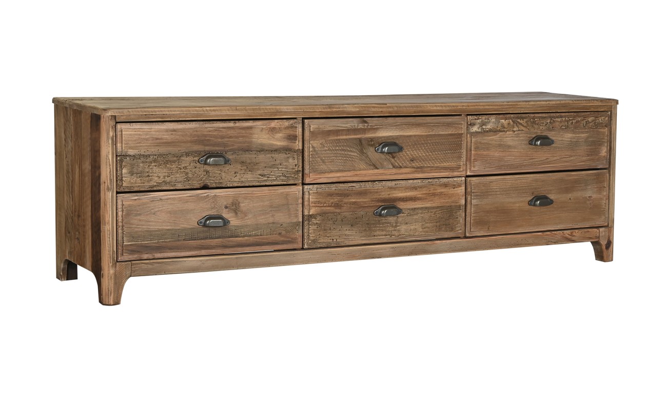 MUEBLE TV MADERA RECICLADA 180X45X55 NATURAL