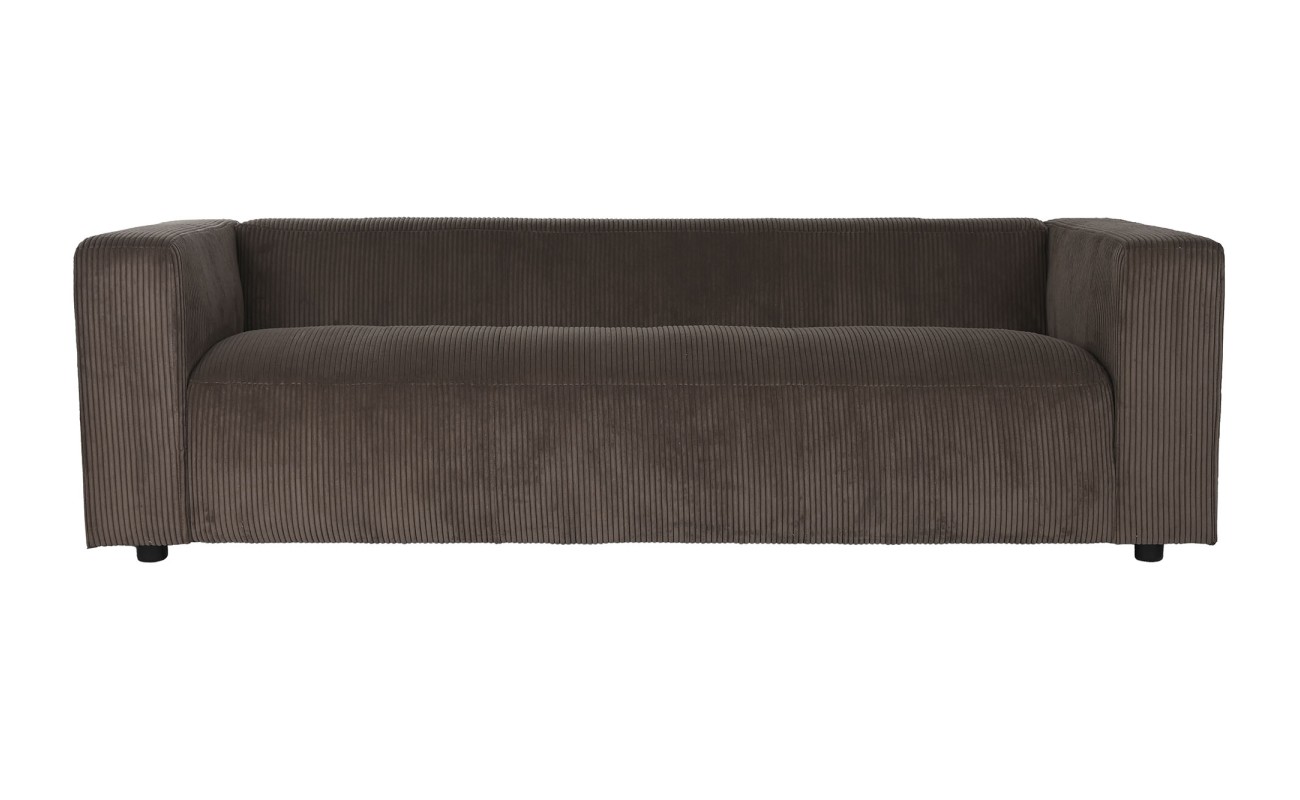 SOFA POLIESTER 224X95,5X66,5 MARRON