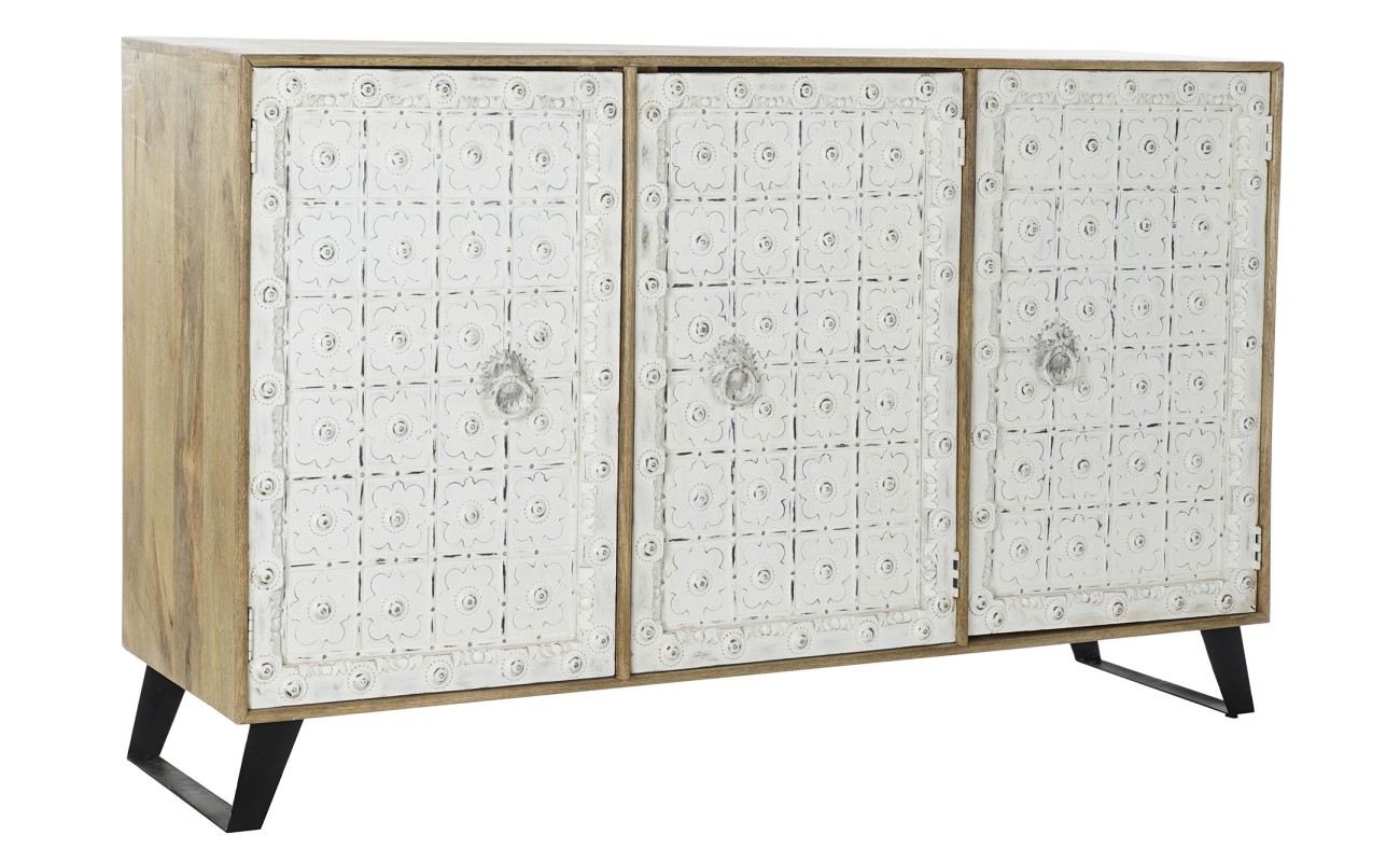 BUFFET MANGO 165X45X100 ENVEJECIDO BLANCO