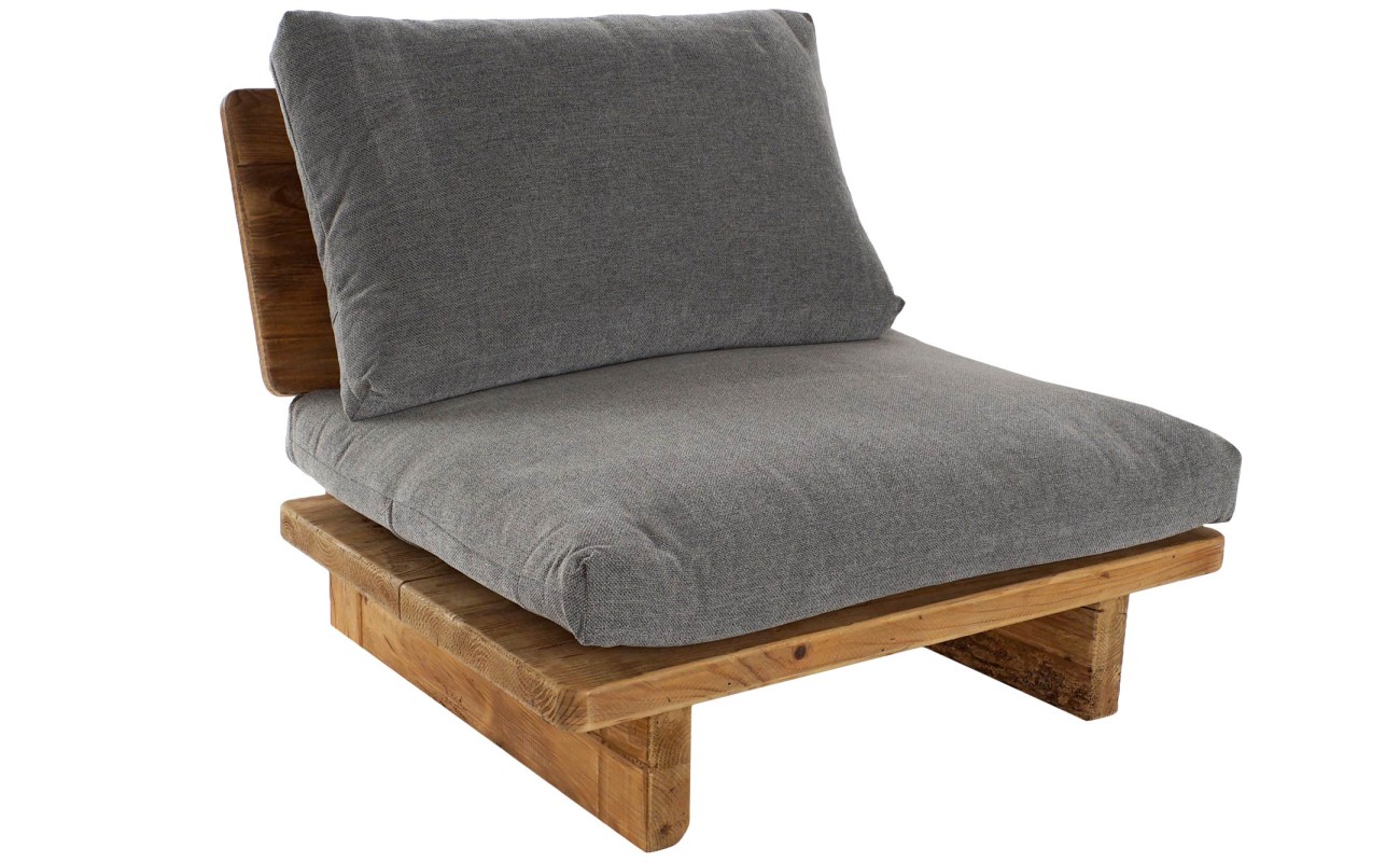 SILLON MADERA RECICLADA PINO 95X88X75 ENVEJECIDO