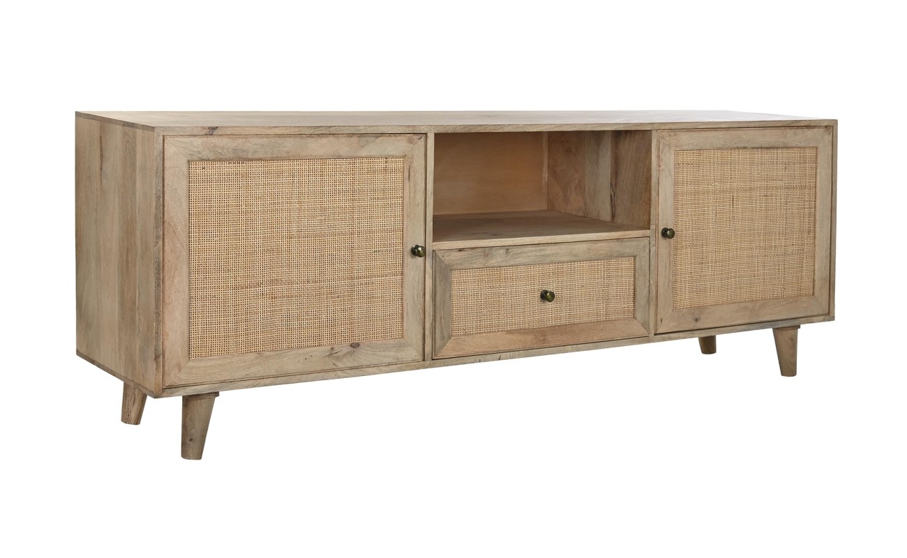 MUEBLE TV MANGO RATAN 180X40X64 37,90 NATURAL