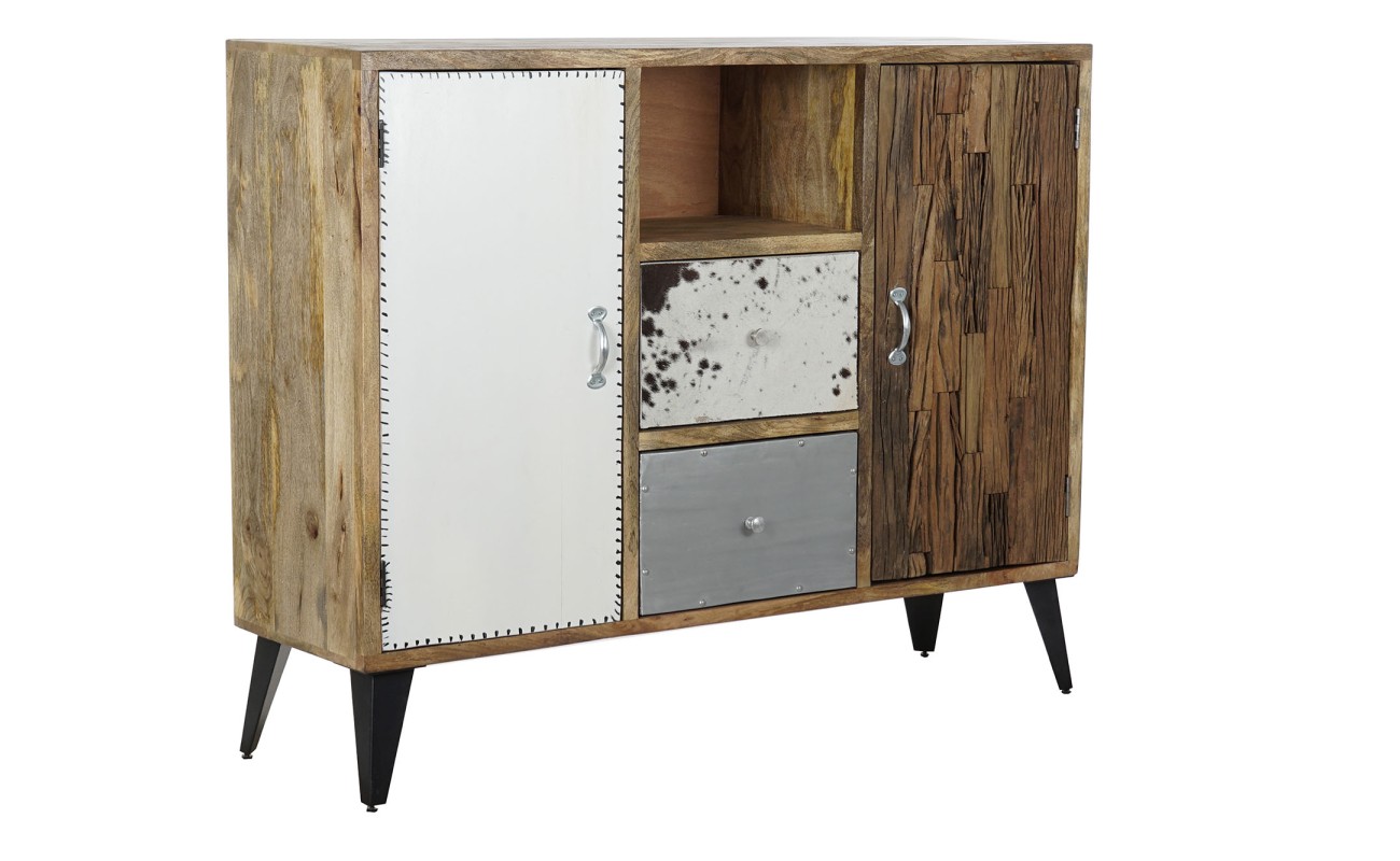 BUFFET MANGO METAL 140X40X111 MARRON