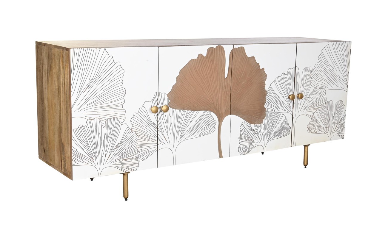 BUFFET MANGO METAL 177X45X75 HOJA BLANCO