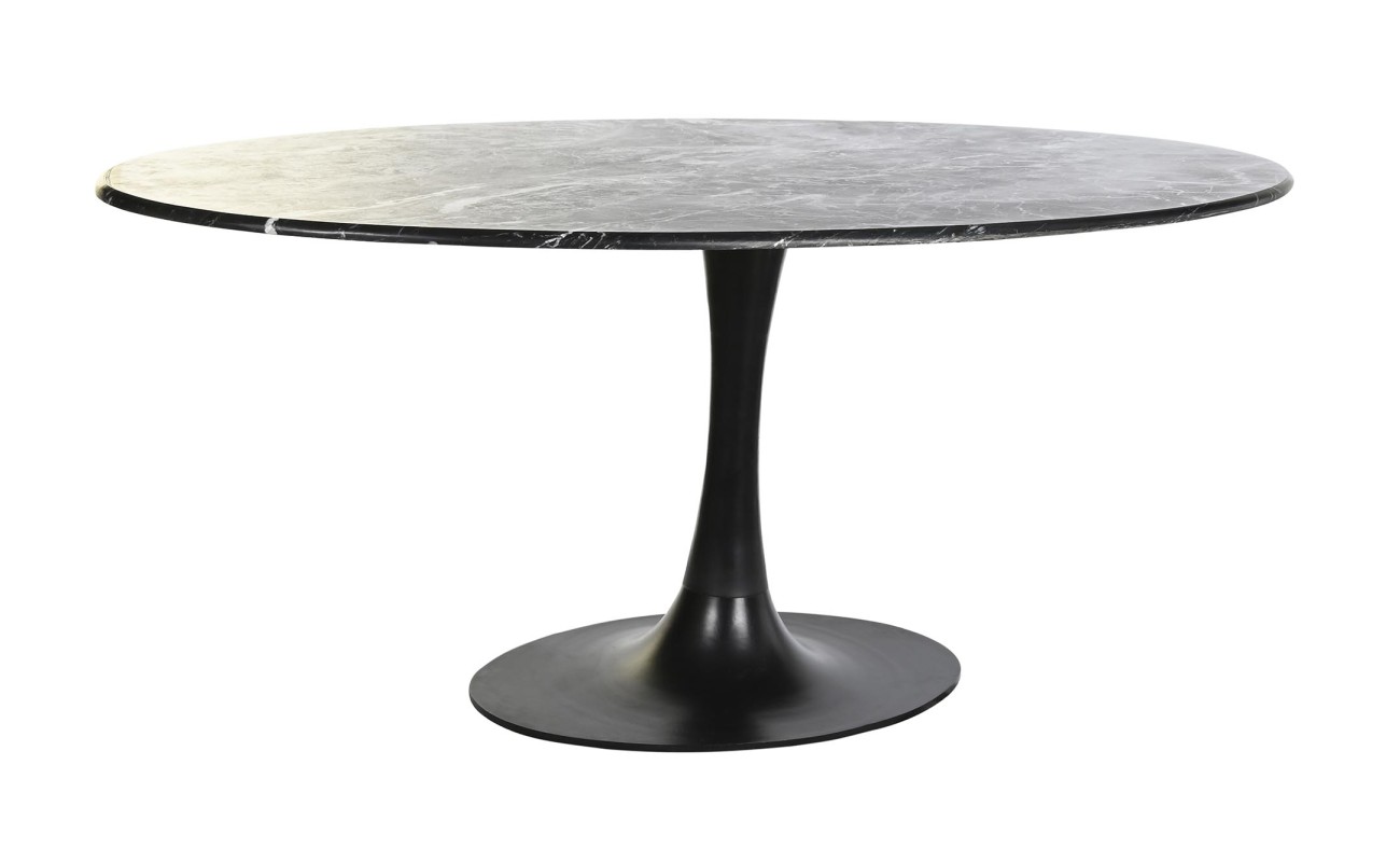 MESA COMEDOR METAL MARMOL 180X100X76 113,00 NEGRO