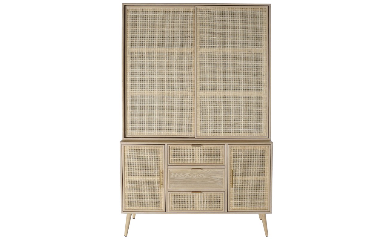 VITRINA PAULOWNIA MDF 120X38,5X196 55,80 REJILLA