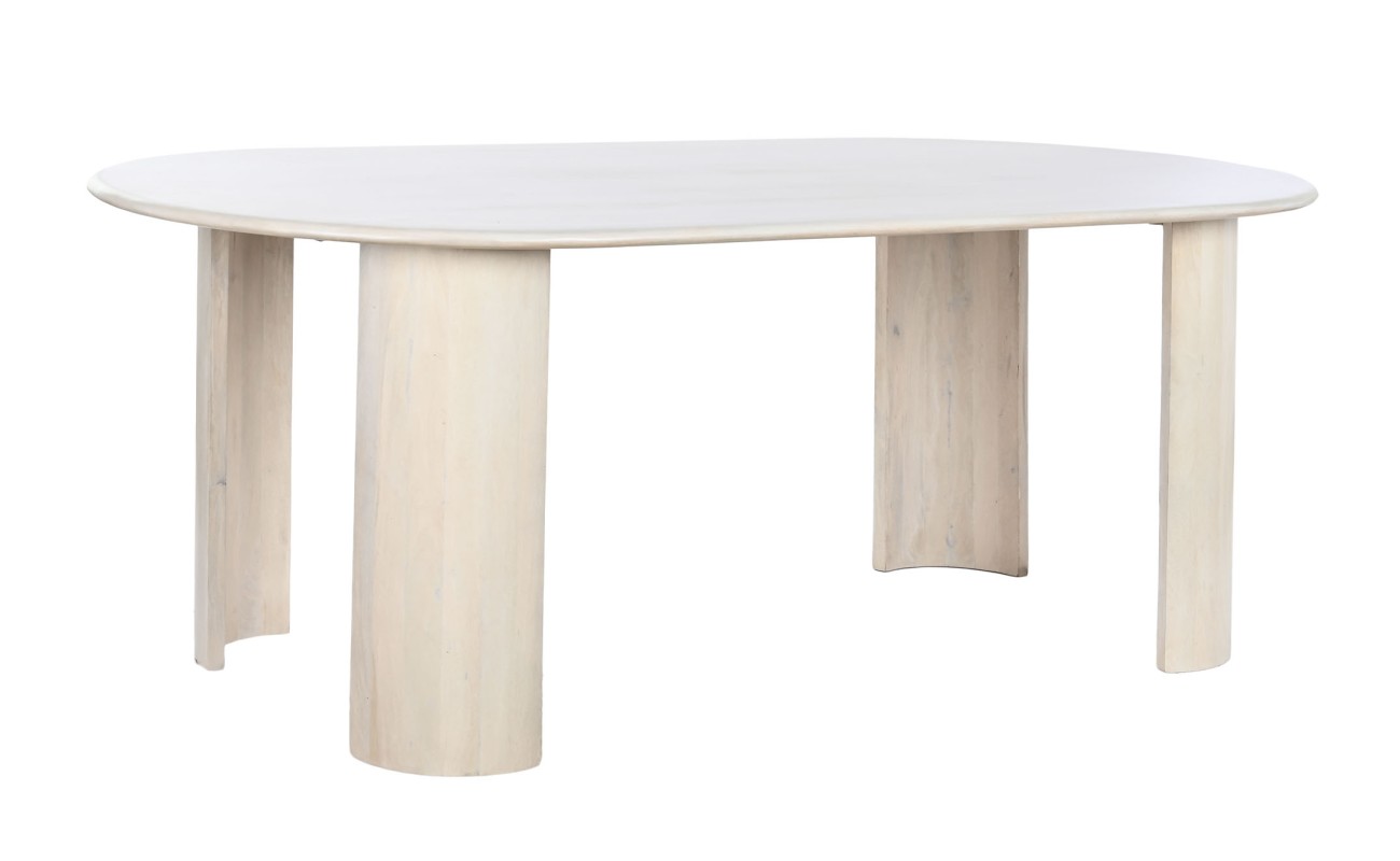 MESA COMEDOR MANGO 200X100X76 BLANCO