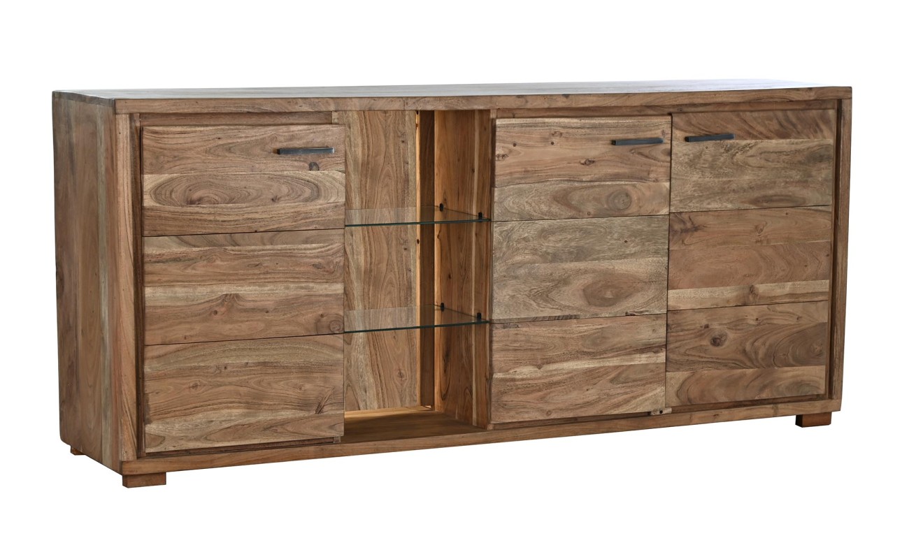 BUFFET ACACIA CRISTAL 175X40X78 NATURAL MARRON