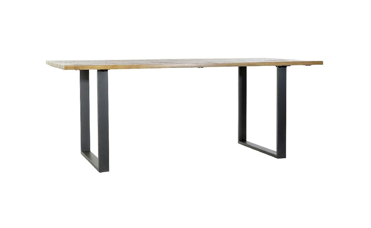 MESA COMEDOR MANGO METAL 200X100X76 4,40 NATURAL