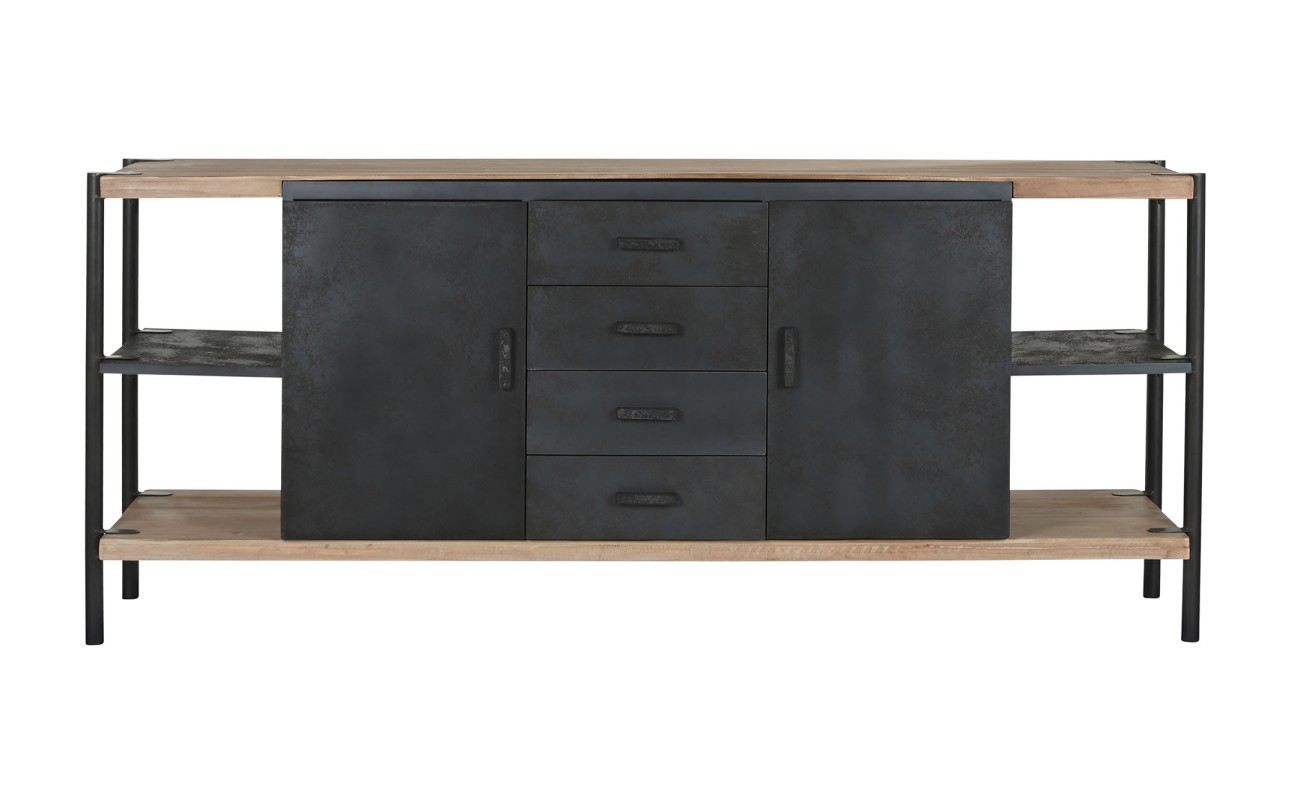 BUFFET ABETO METAL 180X45X80 NATURAL