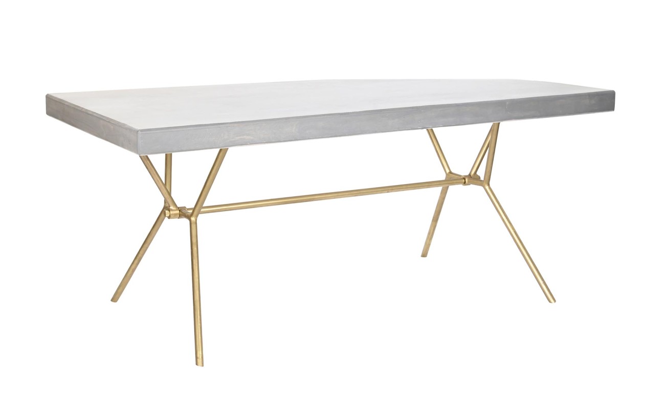 MESA COMEDOR MANGO LATON 180X90X76 ROMBO BLANCO