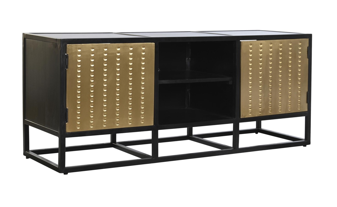 MUEBLE TV MADERA METAL 120X37X50 NEGRO