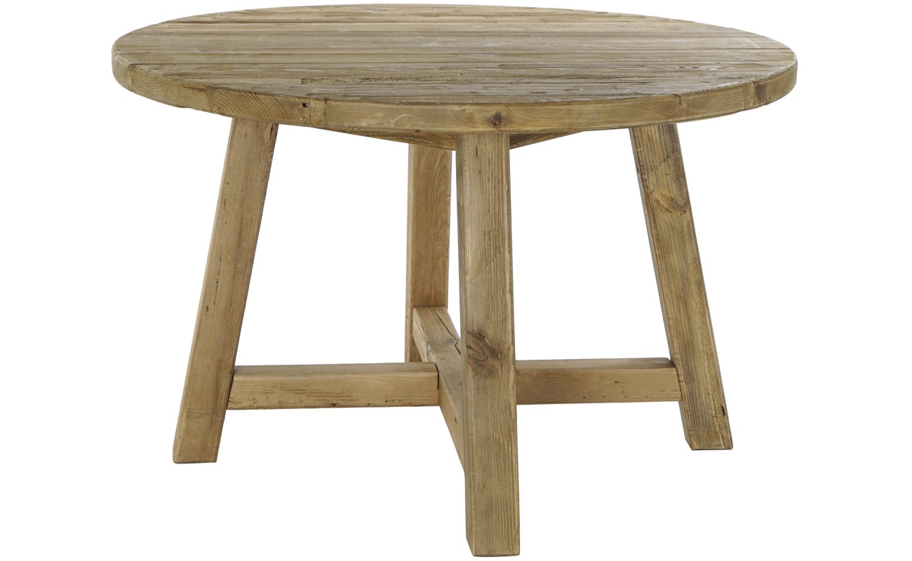 MESA COMEDOR MADERA RECICLADA 120X120X78 46,00