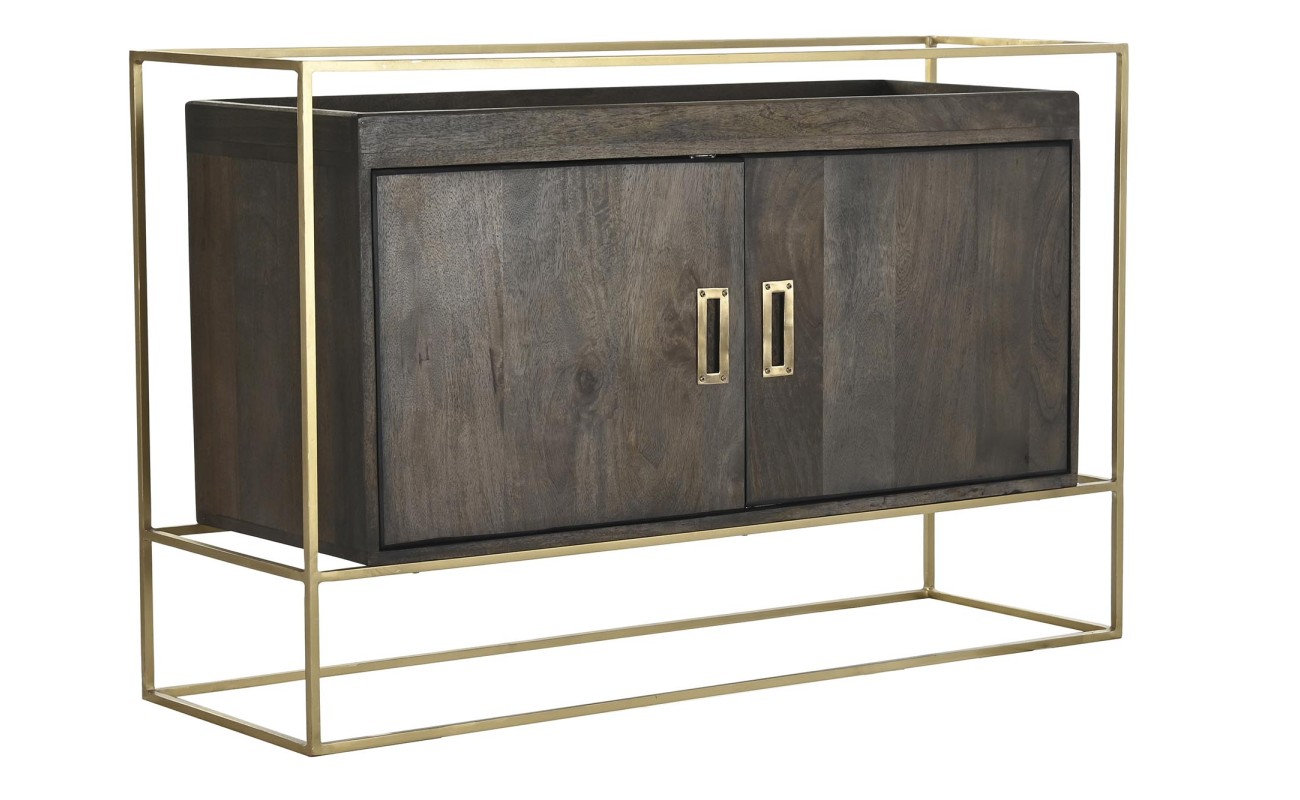 BUFFET MANGO METAL 122X38X76 MARRON