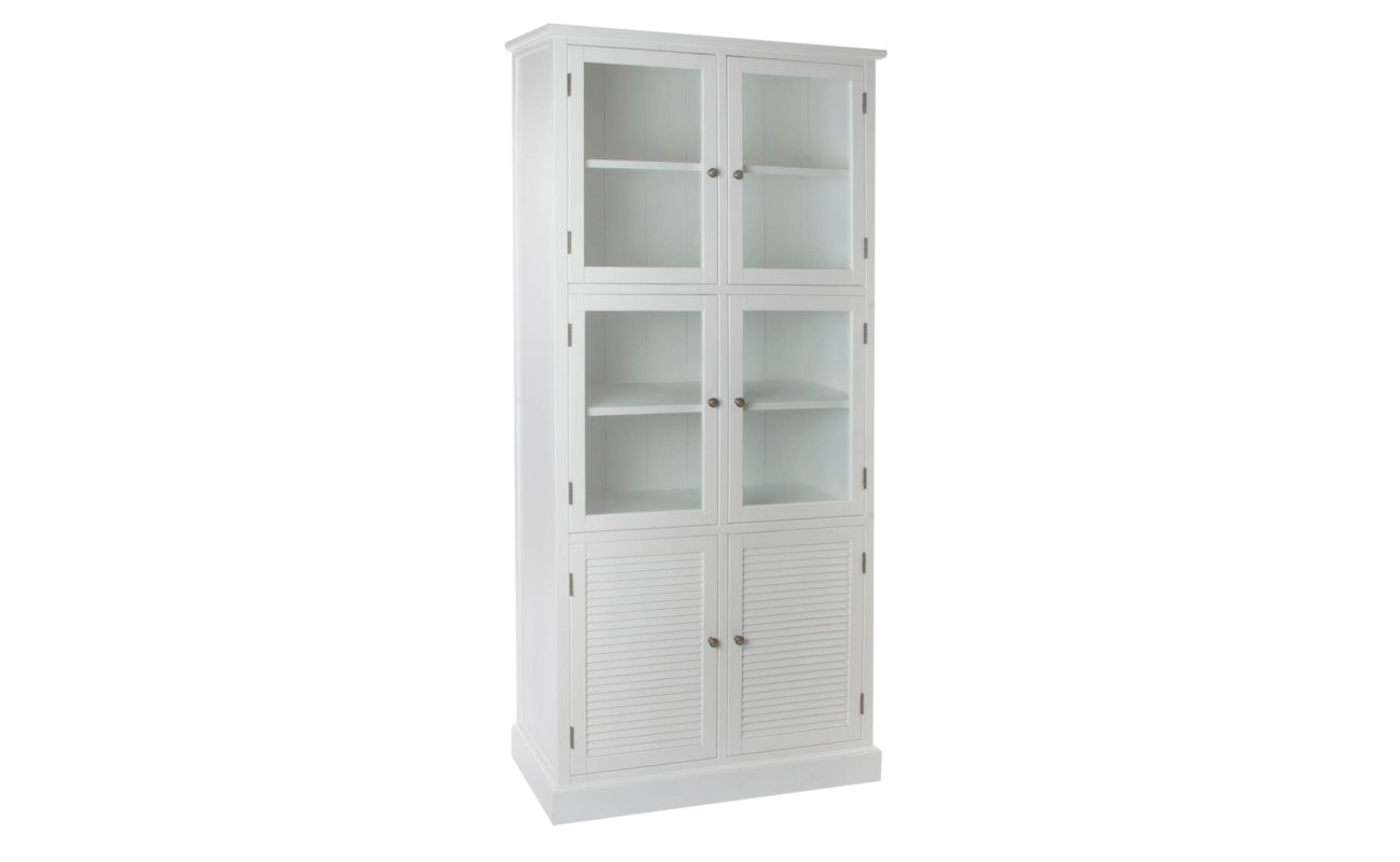 VITRINA PAULOWNIA CRISTAL 90X37X196 BLANCO