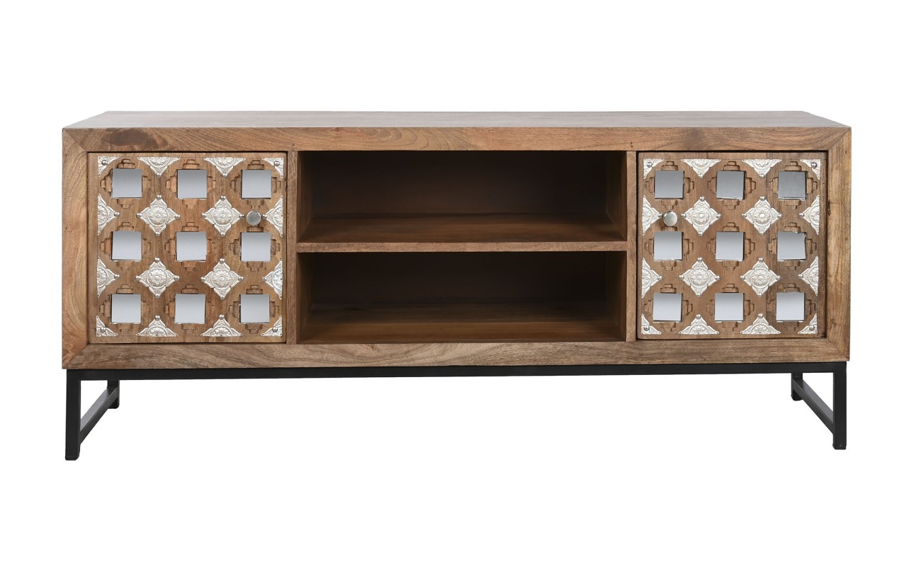 MUEBLE TV MANGO ESPEJO 130X38X60 NATURAL