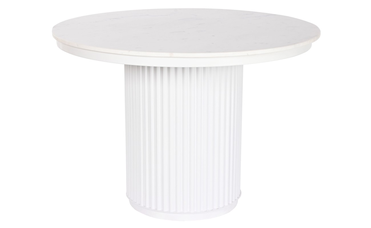 MESA COMEDOR MARMOL METAL 110X110X76 53,20 BLANCO