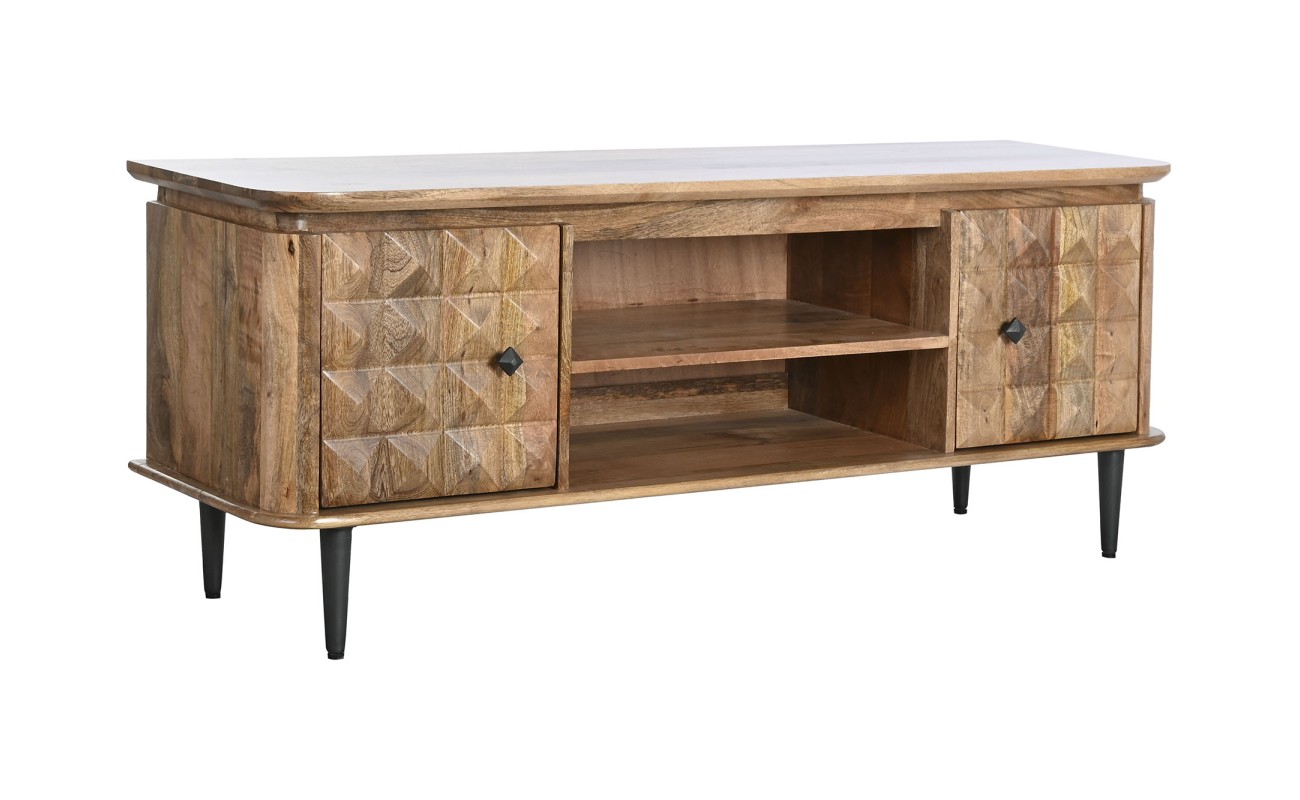 MUEBLE TV MANGO METAL 140X40X55 NATURAL